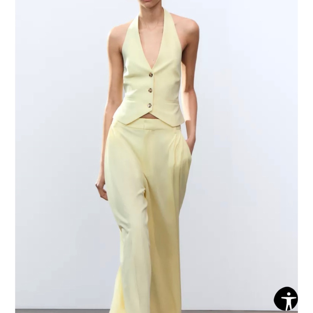 Zara butter yellow set